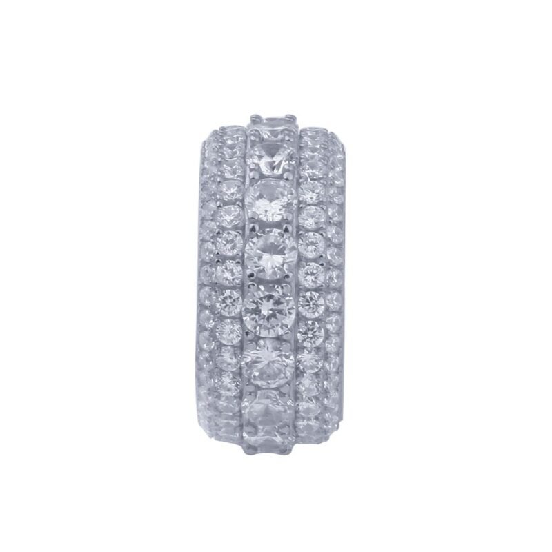 925 Silver Iced Out Paved Setting Ring