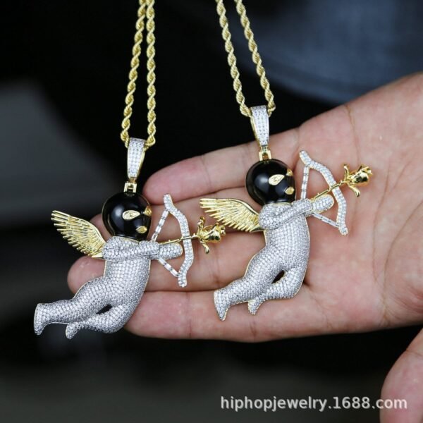 Iced Out "Arrow Thug Angel" Necklace - Image 4