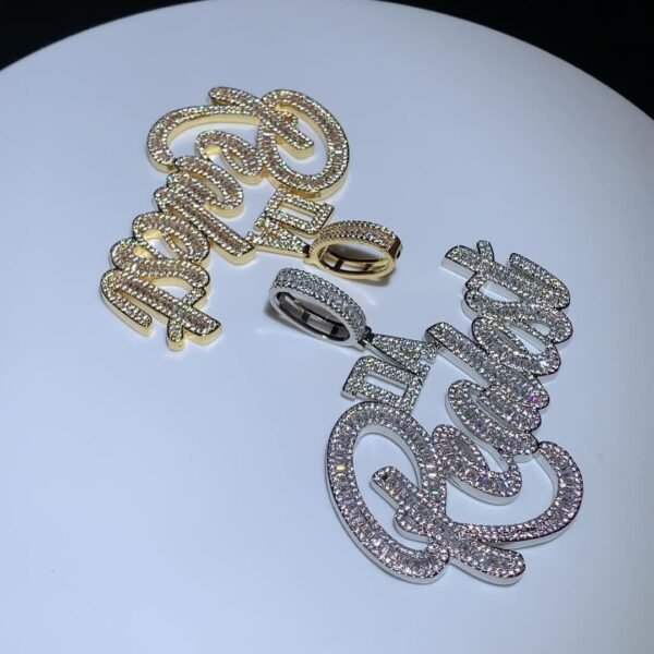Iced Out Baguette "Da Realest" Necklace - Image 6