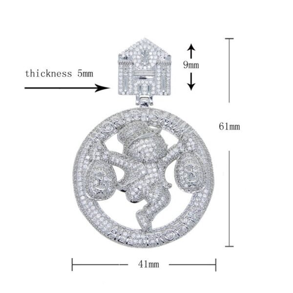 Iced Out "World Is Mine, All Profit" Necklace - Image 5