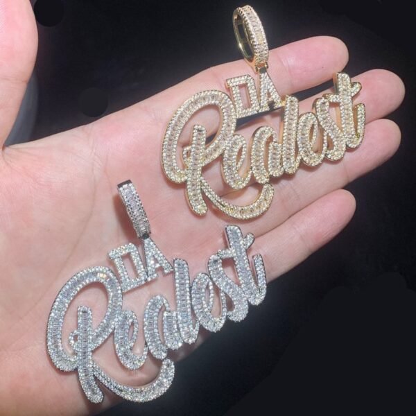 Iced Out Baguette "Da Realest" Necklace - Image 5