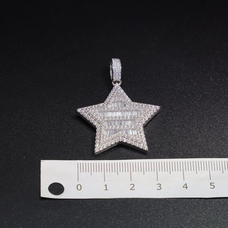 Iced Out Baguette Star Pendant - Image 4