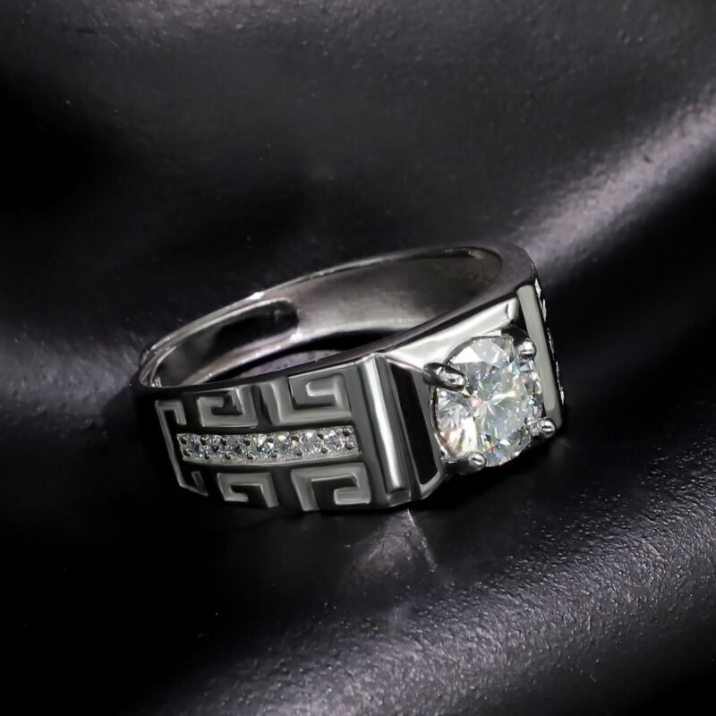 Eleganio Men's VVS Moissanite Diamond Ring - Image 4