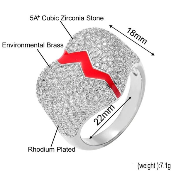 Iced Out "Heart Break" Statement Ring - Image 2