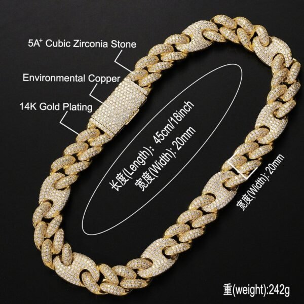 Iced Out Mariner Cuban Link Chain - Image 4