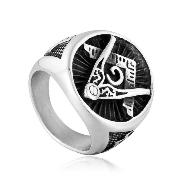 Simple Silver Freemason Ring