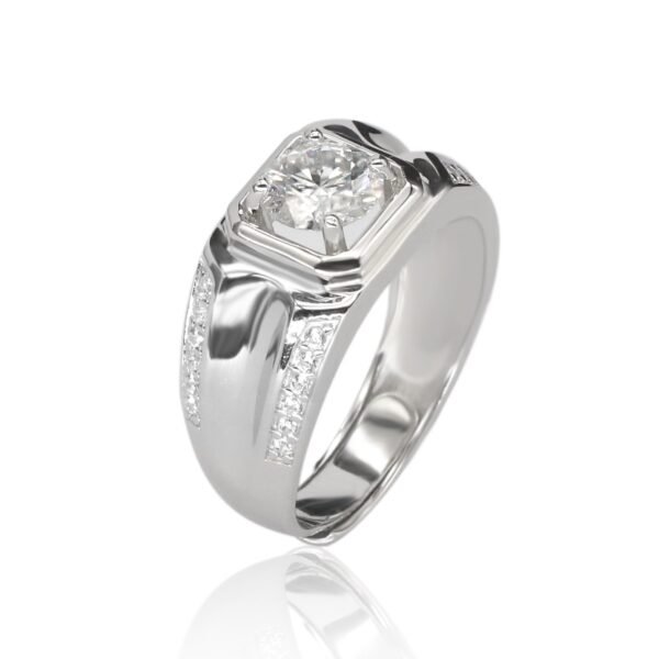 Brillium Men's VVS Moissanite Diamond Ring