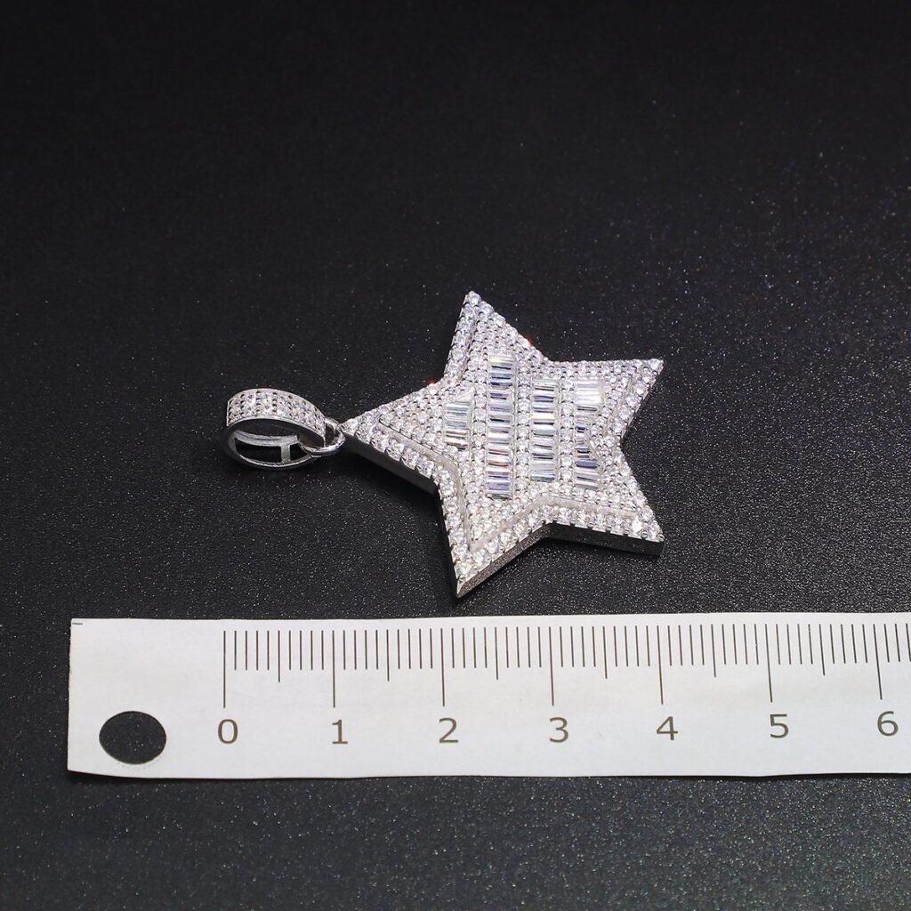 Iced Out Baguette Star Pendant - Image 6