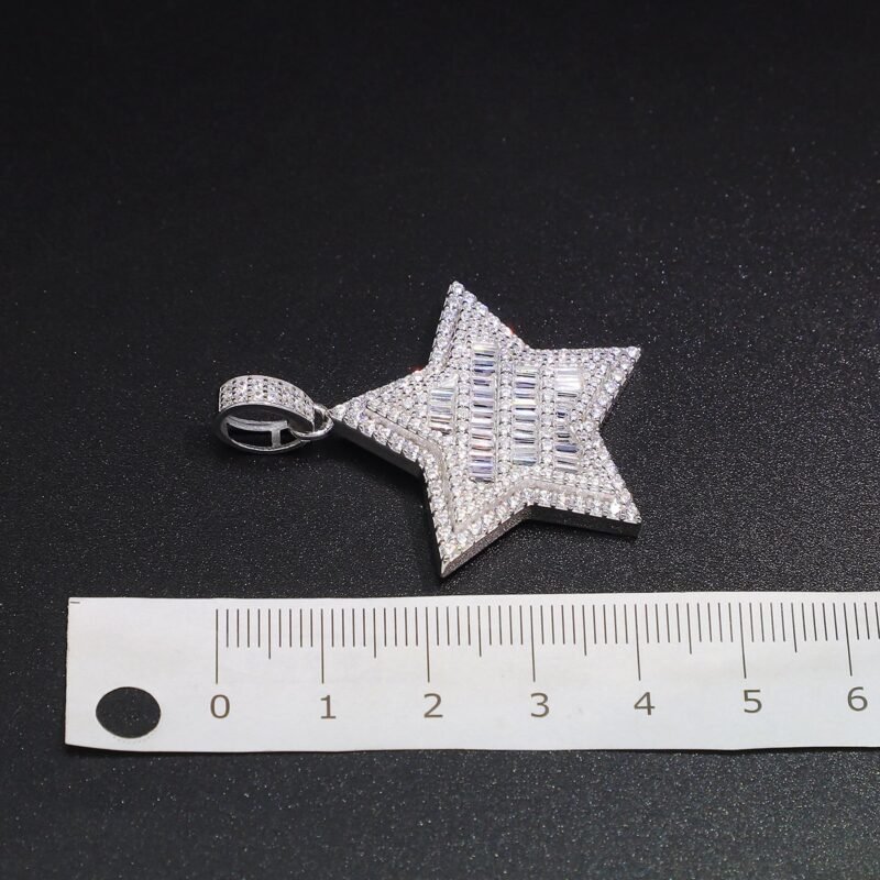 Iced Out Baguette Star Pendant - Image 6