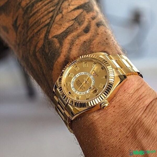 Rollie Sky Dweller Oyster Champagne Dial Mens Watch - Image 10