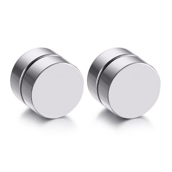 Stainless Silver 2 sided Magnetic Earring ME-043