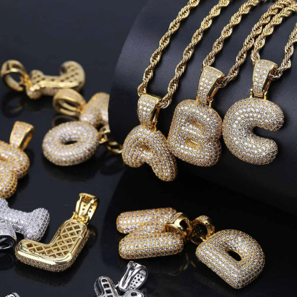 Iced Out Bubble Alphabet Chain