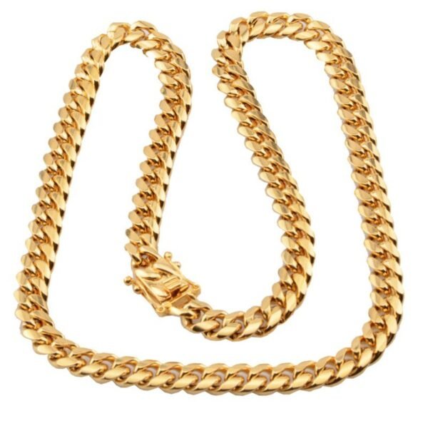 Gold 14mm Miami Cuban Link Necklace NC-023 (30 Inches)