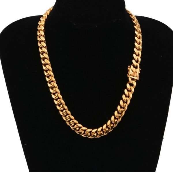 Gold 14mm Miami Cuban Link Necklace NC-023 (30 Inches) - Image 4
