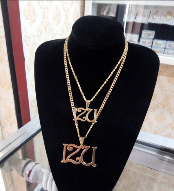 Custom Name in Stylish Vintage Font with Free Rope Chain CN-002