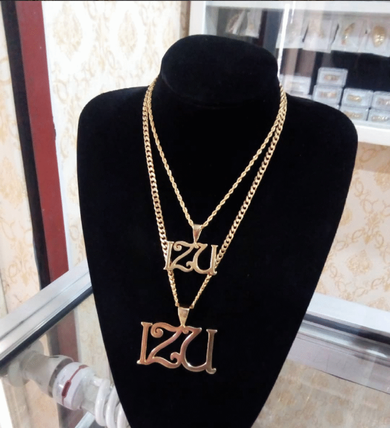 Custom Name in Stylish Vintage Font with Free Rope Chain CN-002