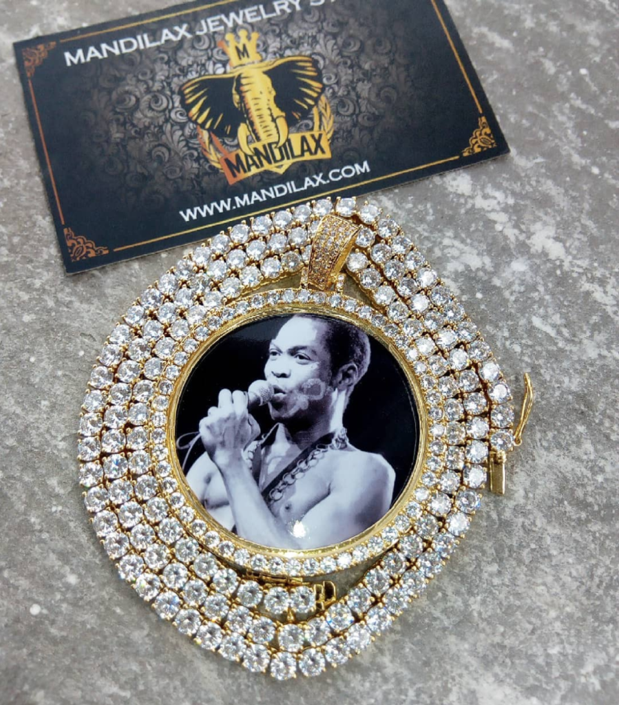 Customize YOUR PHOTO Iced Medallion Pendant with Chain - Image 2