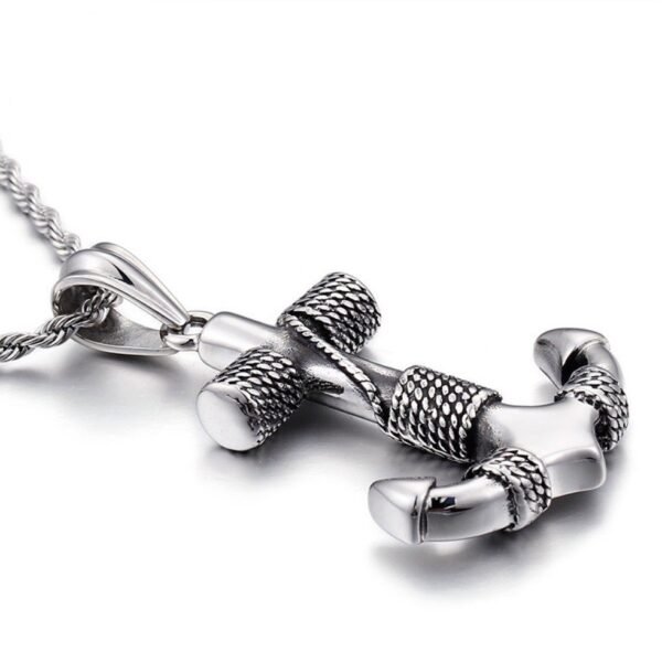 Nautical Miles Silver Anchor Chain - Image 2