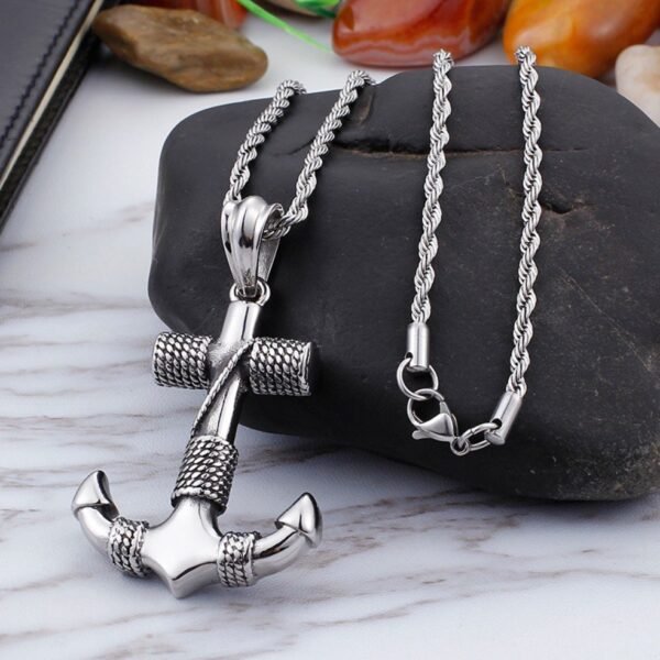 Nautical Miles Silver Anchor Chain