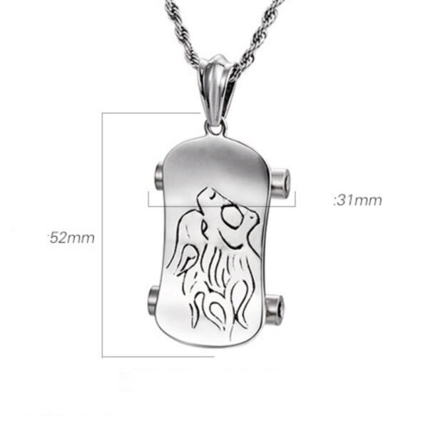 Gothic Silver Skaters Skateboard Chain - Image 4