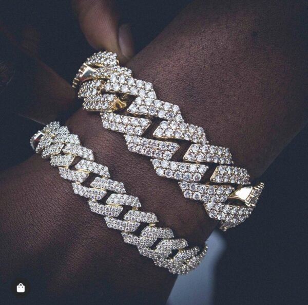 Iced Out Prong Miami Cuban Link Bracelet - Image 5