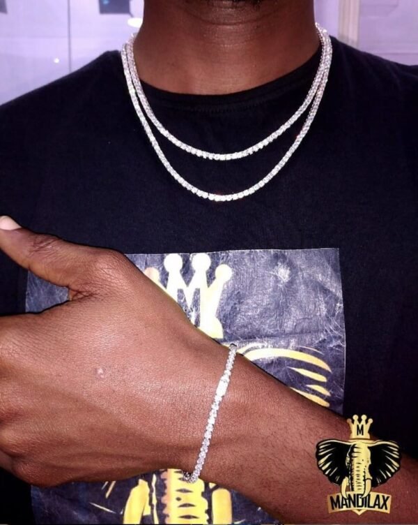 925 Sterling Silver Tennis Diamond Bracelet - Image 5