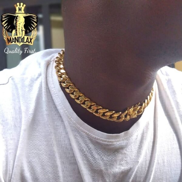 Gold Cuban Link Choker Chain | Real Gold Plating