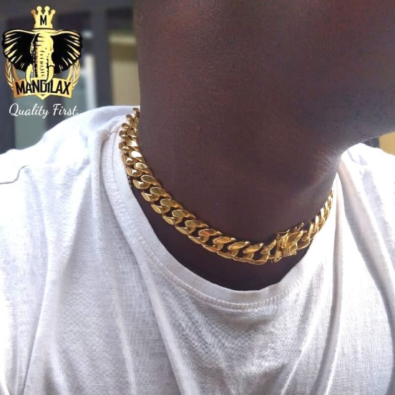 Gold Cuban Link Choker Chain | Real Gold Plating