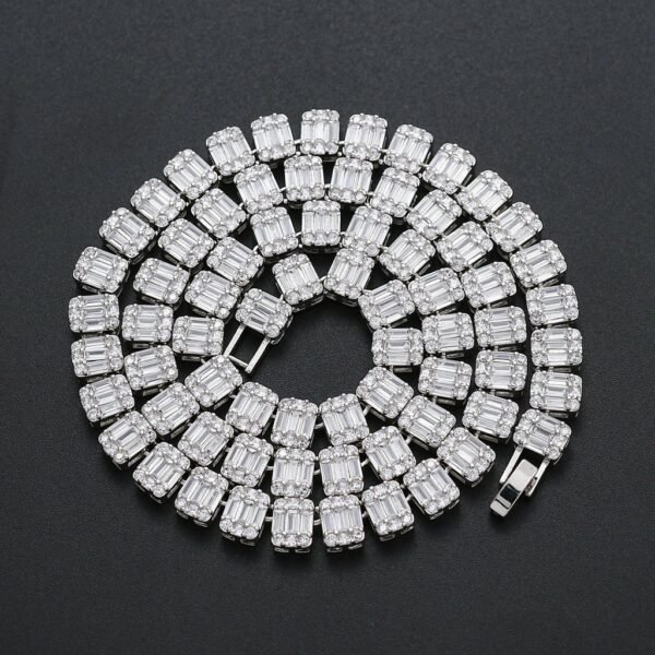 Rozay Invisible Baguette Diamond Chain