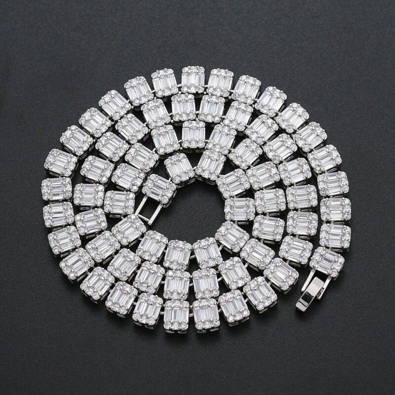 Rozay Invisible Baguette Diamond Chain