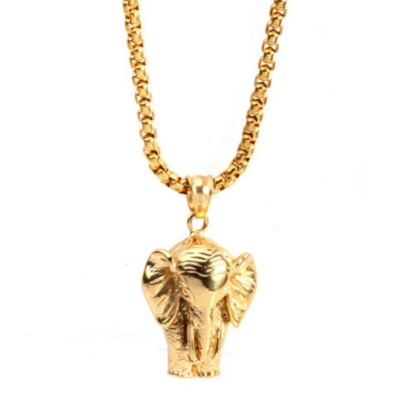 Gold 3D Elephant Chain