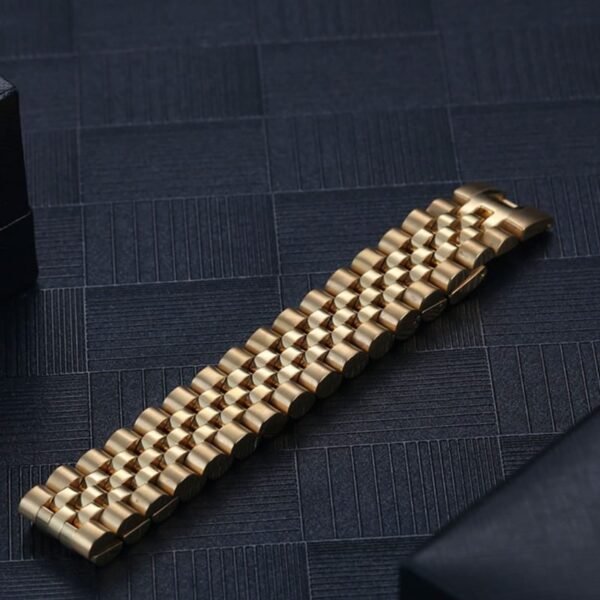 Classic Gold Titanium Steel Rollie Bracelet - Image 2