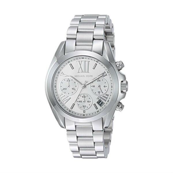 Silver Micha.eI Kors Bradshaw Chronograph Unisex Watch - Image 2