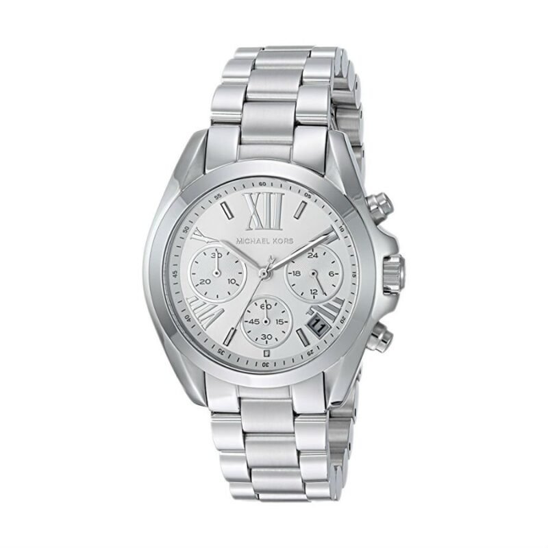 Silver Micha.eI Kors Bradshaw Chronograph Unisex Watch - Image 2