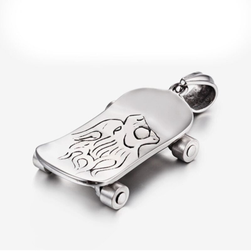 Gothic Silver Skaters Skateboard Chain - Image 5