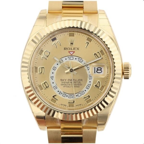 Rollie Sky Dweller Oyster Champagne Dial Mens Watch - Image 2