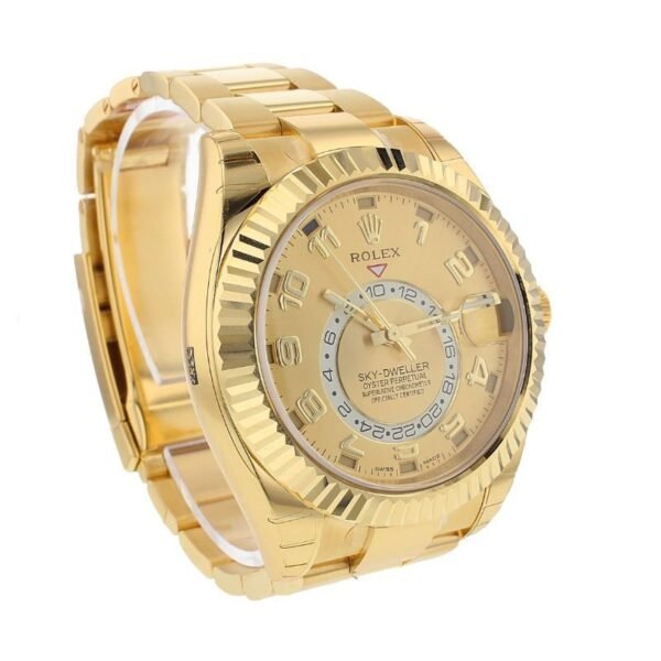 Rollie Sky Dweller Oyster Champagne Dial Mens Watch - Image 5