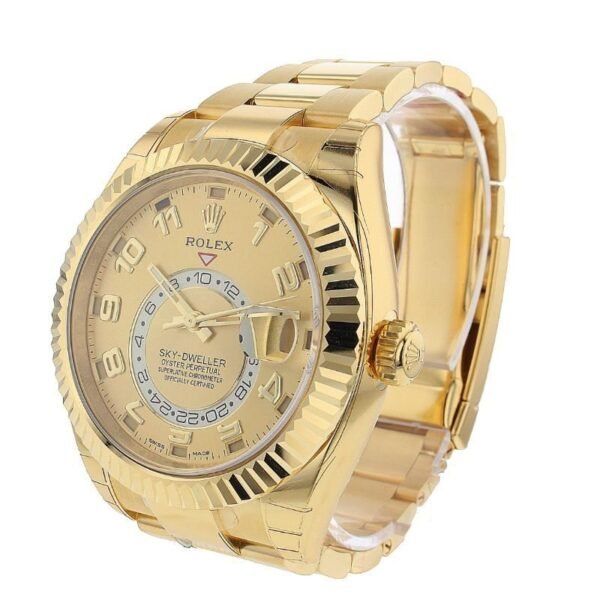 Rollie Sky Dweller Oyster Champagne Dial Mens Watch - Image 4