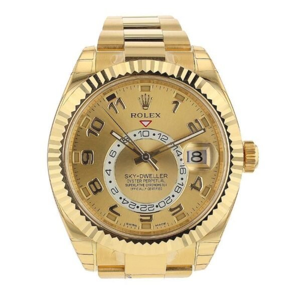 Rollie Sky Dweller Oyster Champagne Dial Mens Watch - Image 3