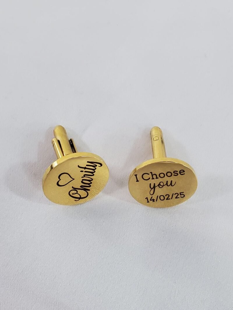 Custom Engraved Name Cufflinks