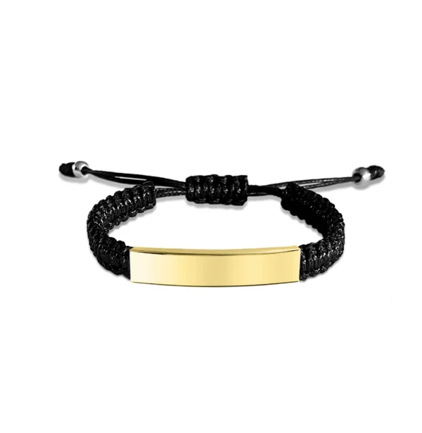 Black Rope Custom ID Bracelet - Image 4