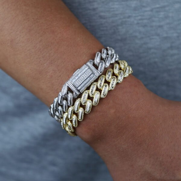 14mm Baguette Zig-Zag Cuban Bracelet - Image 5