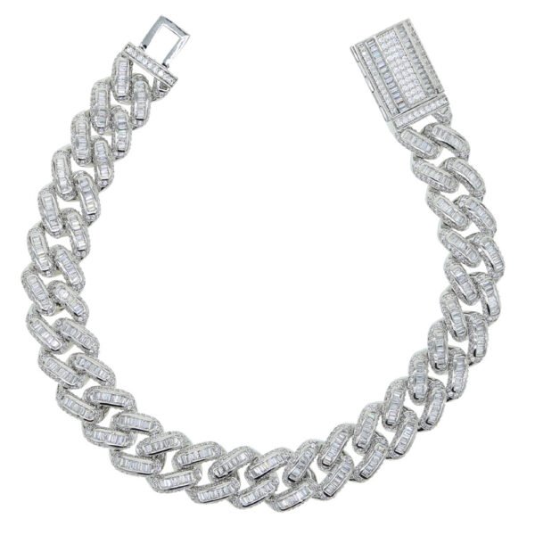 14mm Baguette Zig-Zag Cuban Bracelet - Image 8