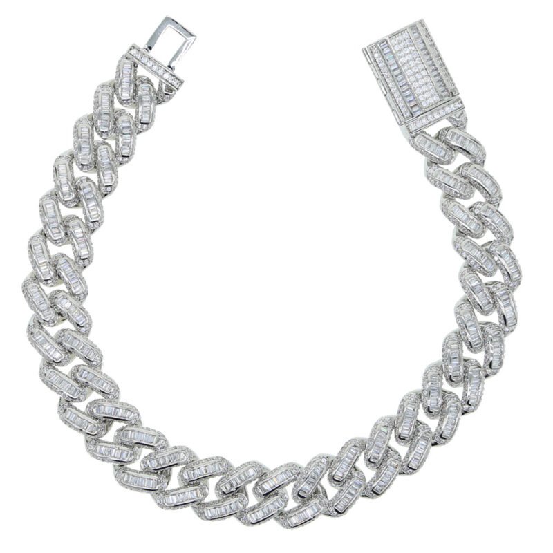 14mm Baguette Zig-Zag Cuban Bracelet - Image 8