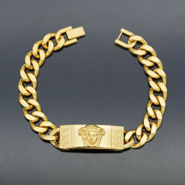 Medusa Crest Curb Link Bracelet - Image 5