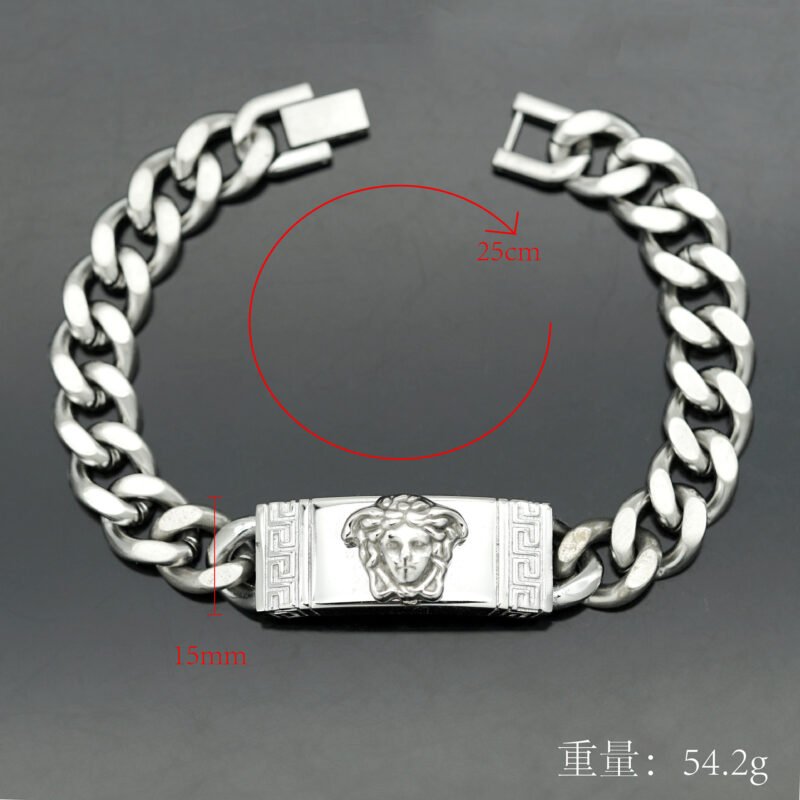 Medusa Crest Curb Link Bracelet - Image 6