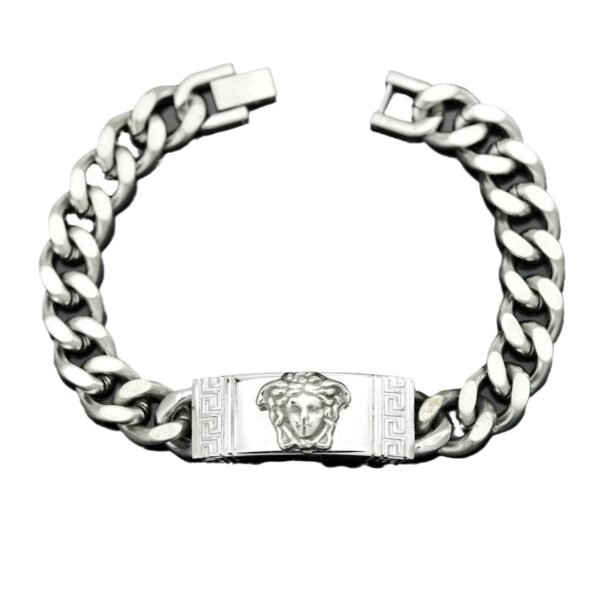 Medusa Crest Curb Link Bracelet - Image 2