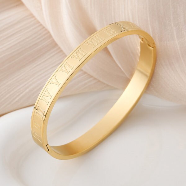 Roman Numeral Bangle Bracelet - Image 3