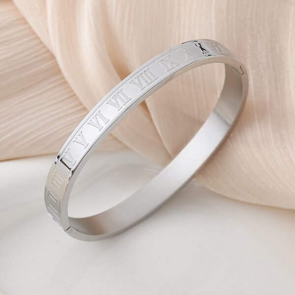 Roman Numeral Bangle Bracelet - Image 4