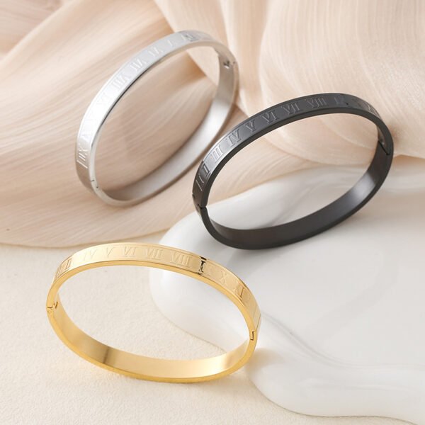 Roman Numeral Bangle Bracelet